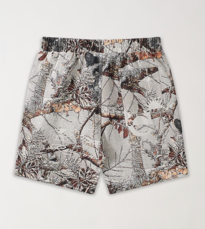 Snow Panther Tapestry Shorts - Grey