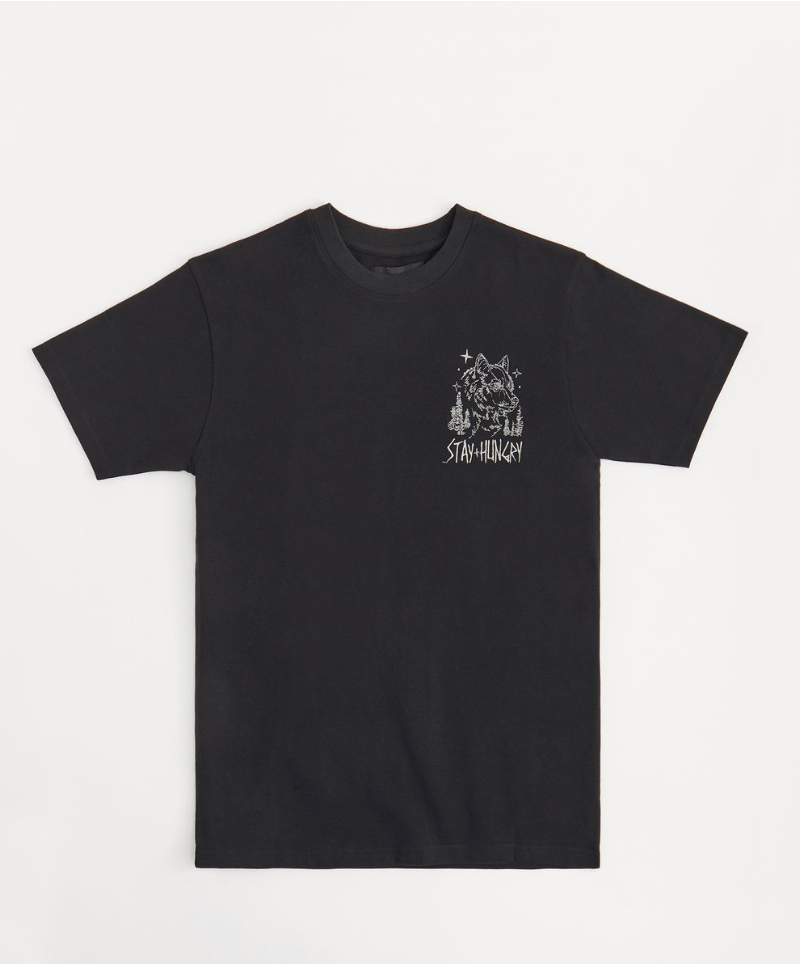 Stay Hungry Graphic Tee - Black