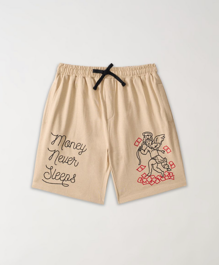 Paper Chaser Fleece Shorts - Cream