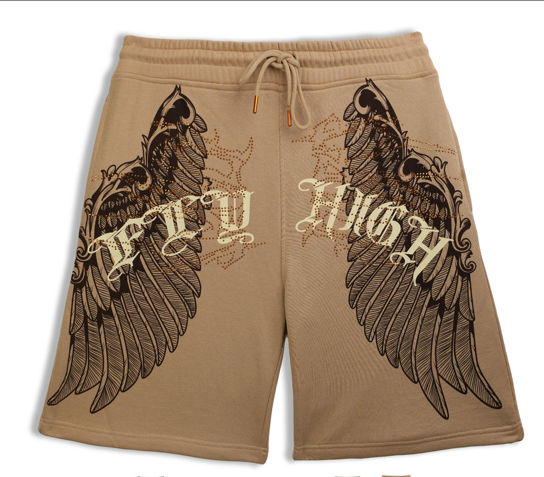 Fly High Kids Cotton Shorts - Sand