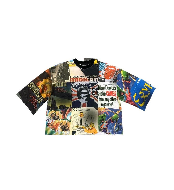 Nostalgic Cropped Fitted Tee - Multi Colorway