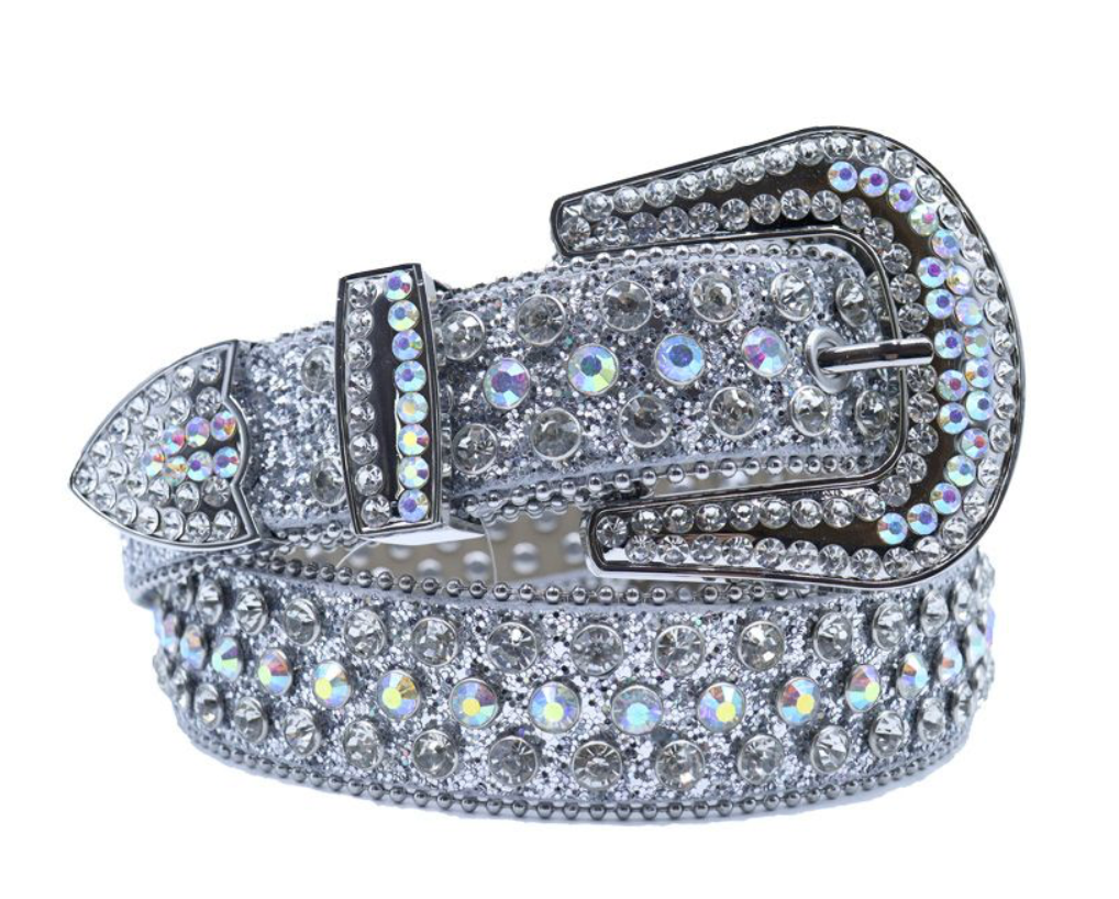 Rhinestone Belt - Silver