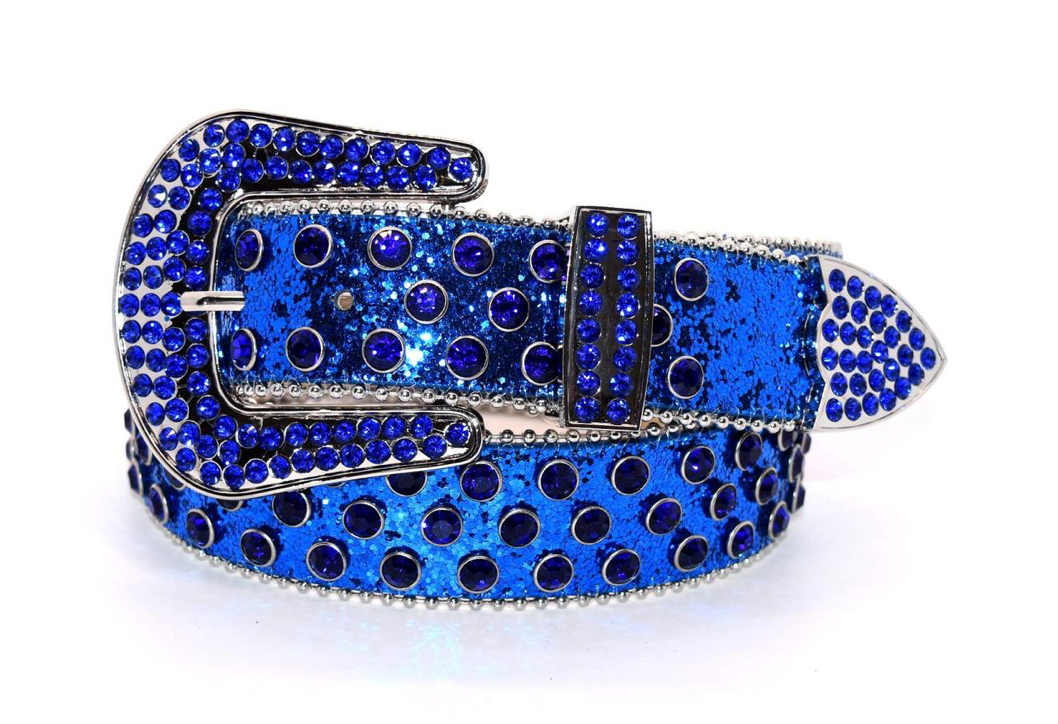 Rhinestone Belt - Royal Blue