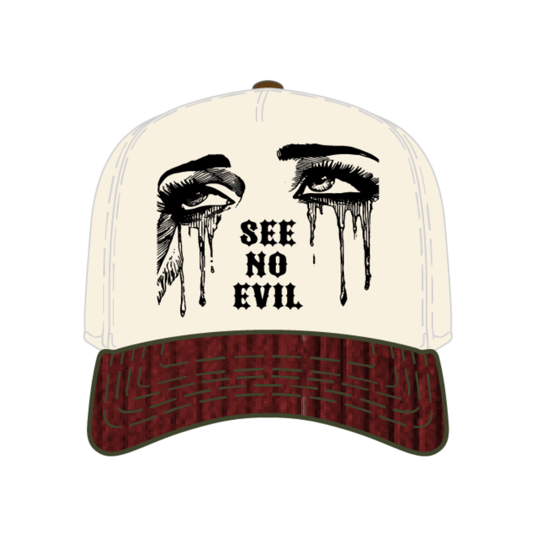 See No Evil Snapback - Burgundy