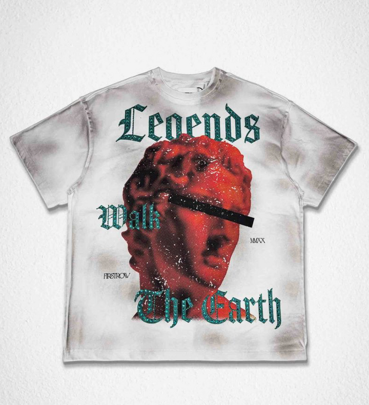 Legends Rhinestone Graphic Tee - White