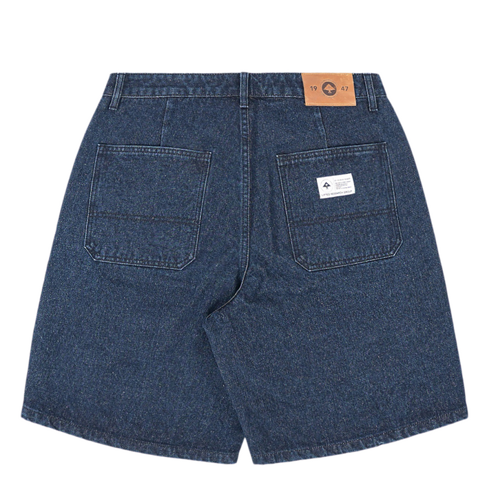 Checkerboard Denim Jorts - Blue