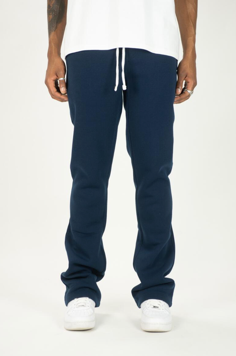 Blank Stacked Sweats - Navy