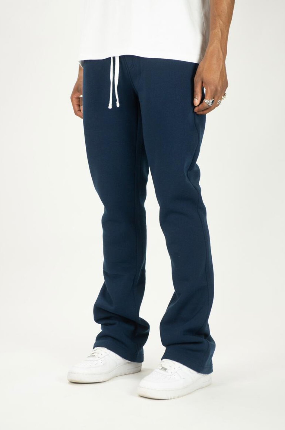 Blank Stacked Sweats - Navy