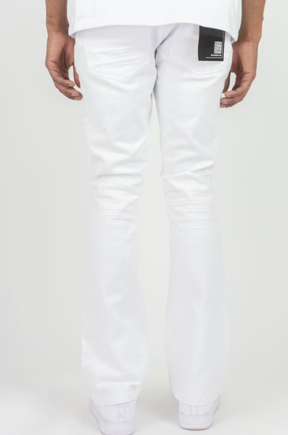 Stacked Twill Jeans - White