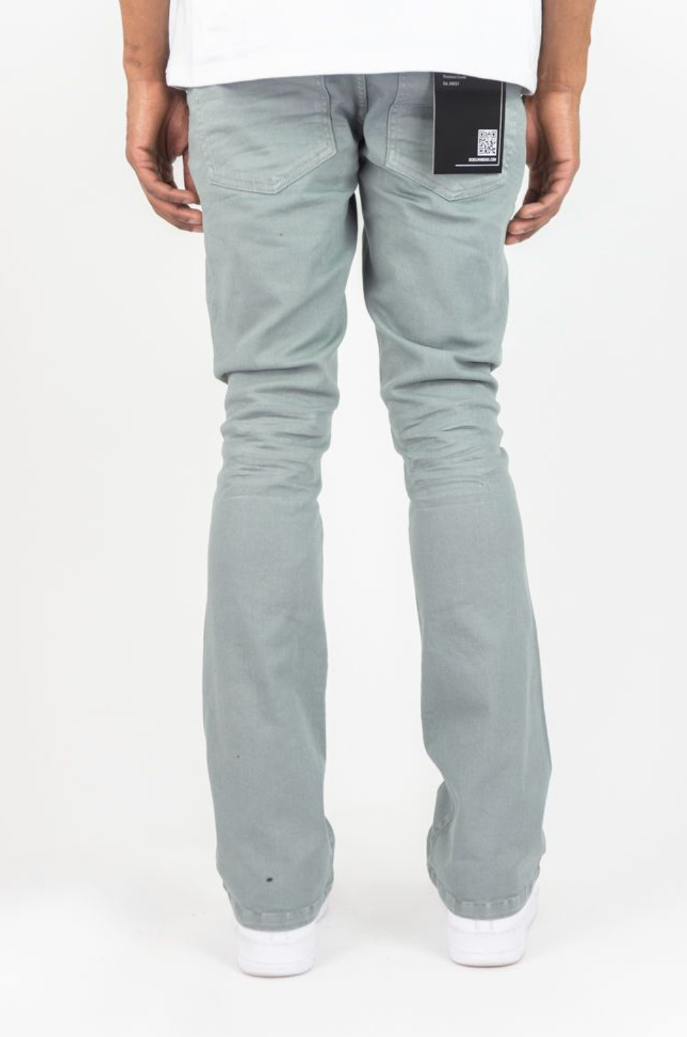 Stacked Twill Jeans - Grey