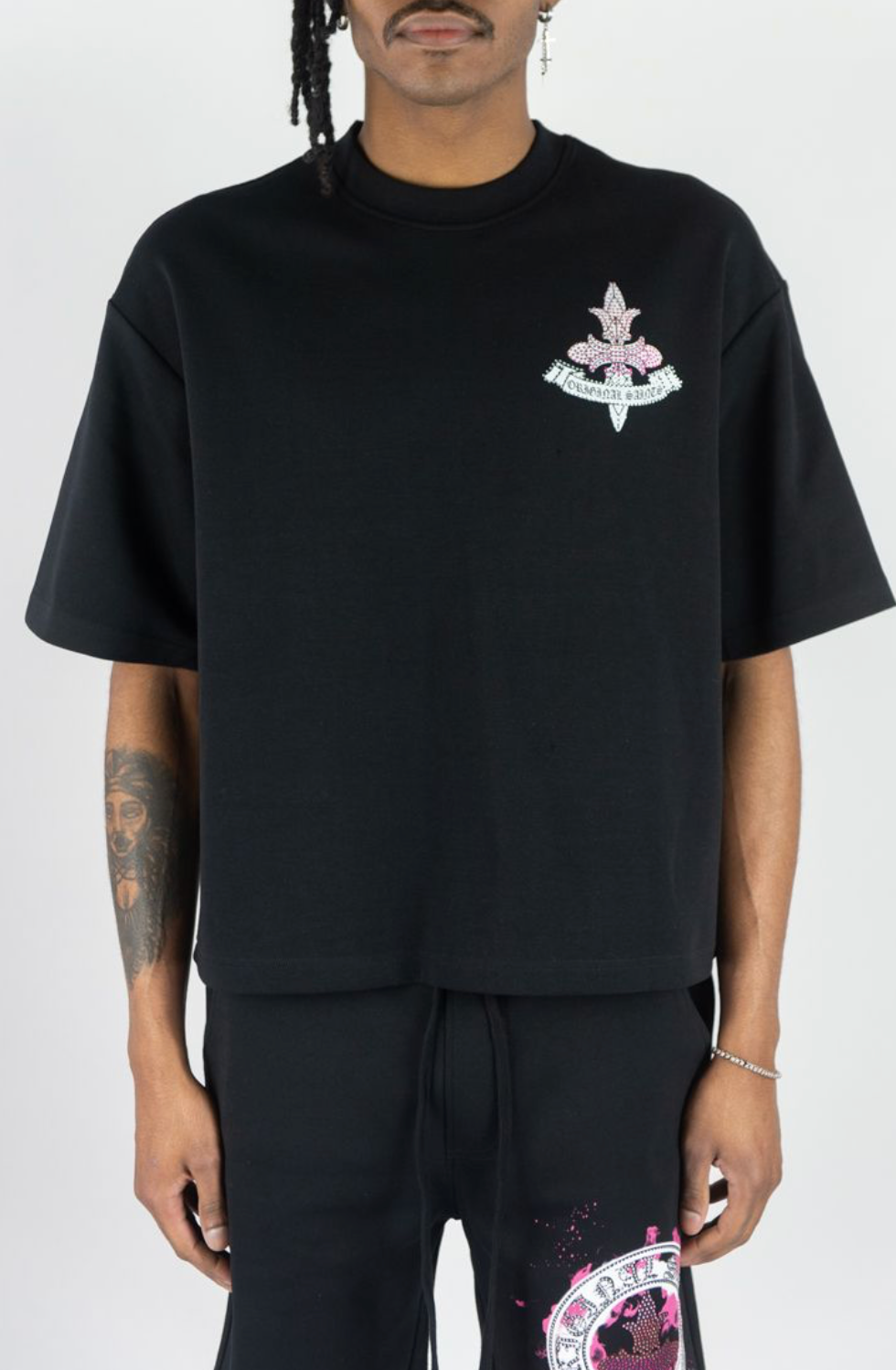Original Saints Graphic Tee - Black/Pink