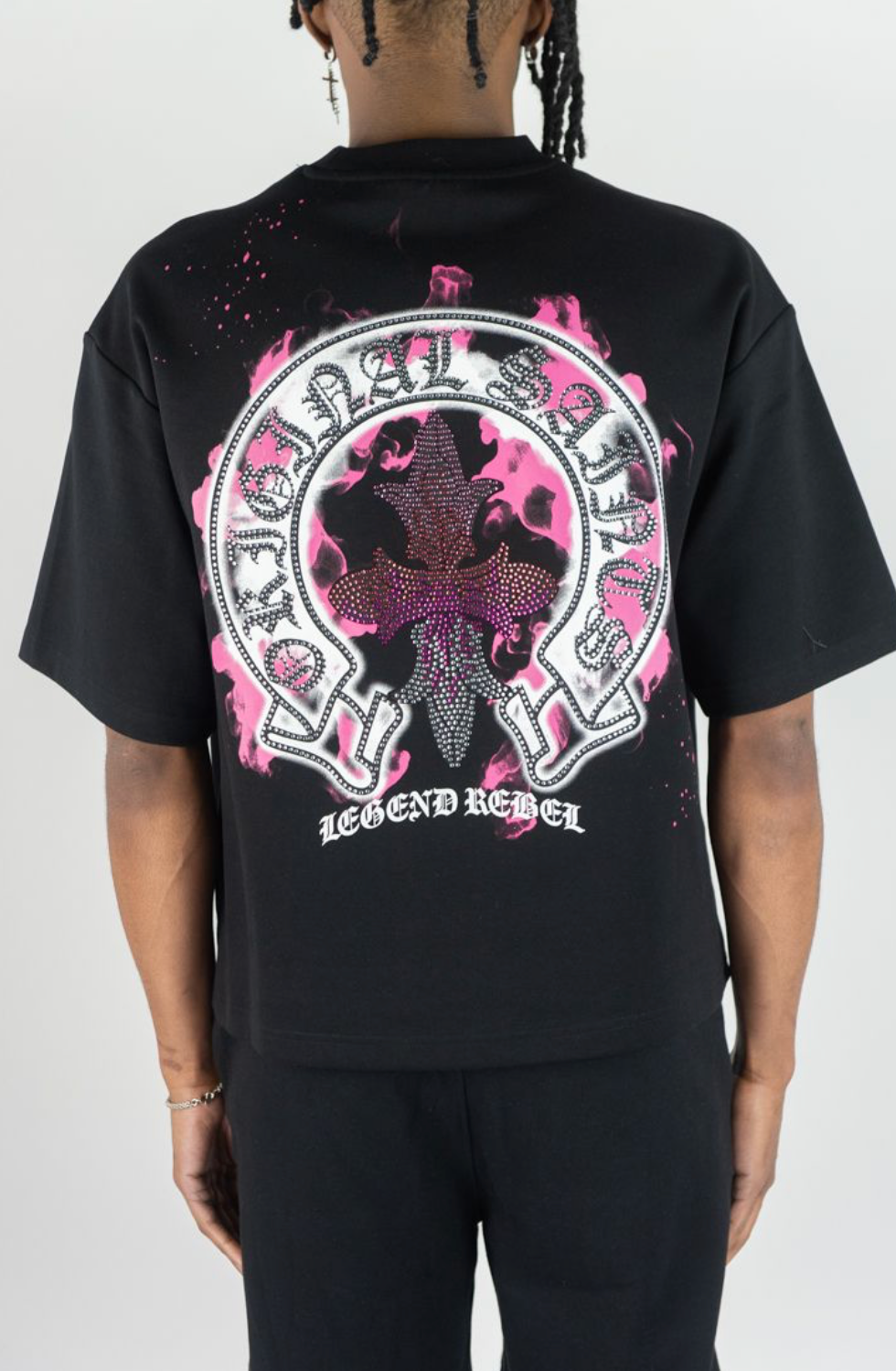 Original Saints Graphic Tee - Black/Pink