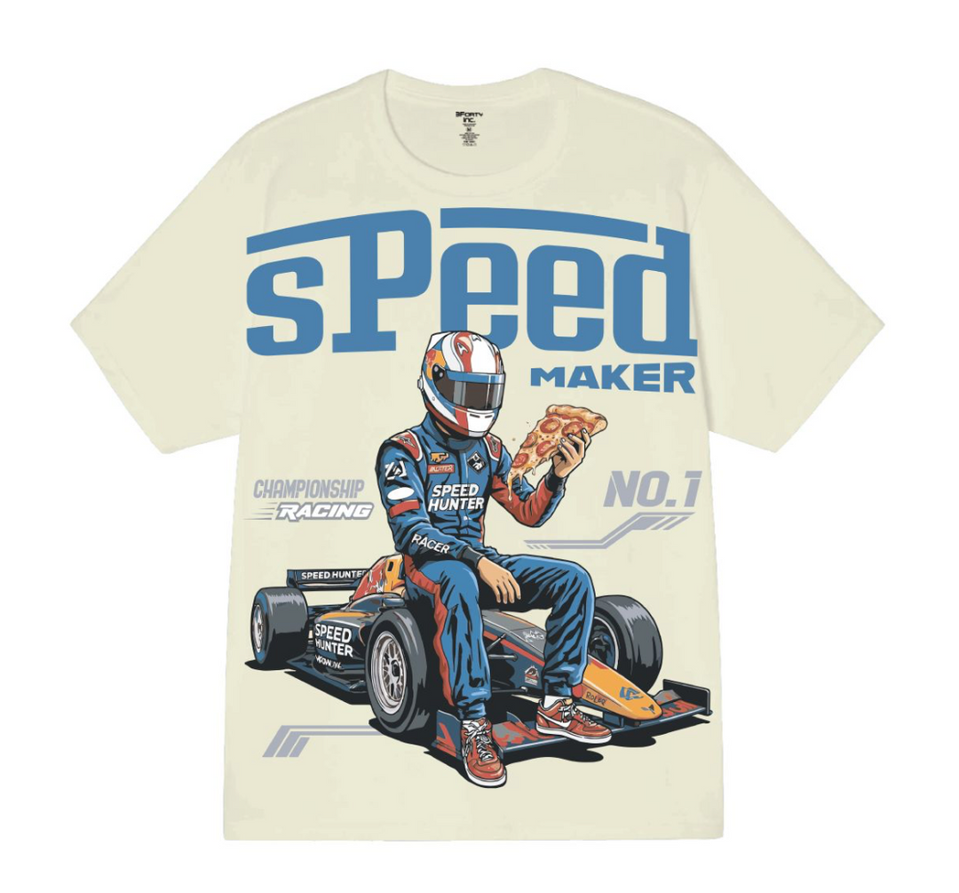 Speed Maker Graphic Tee - Cream