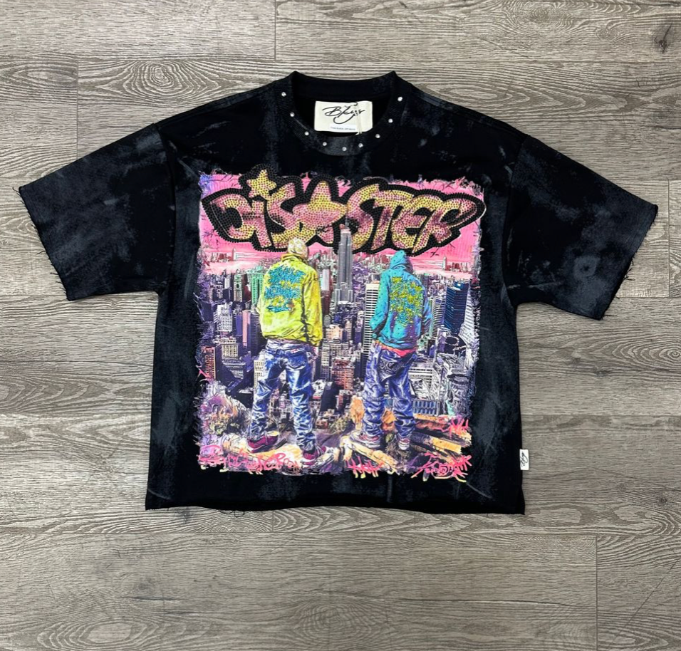 Disaster Cropped Tee - Black