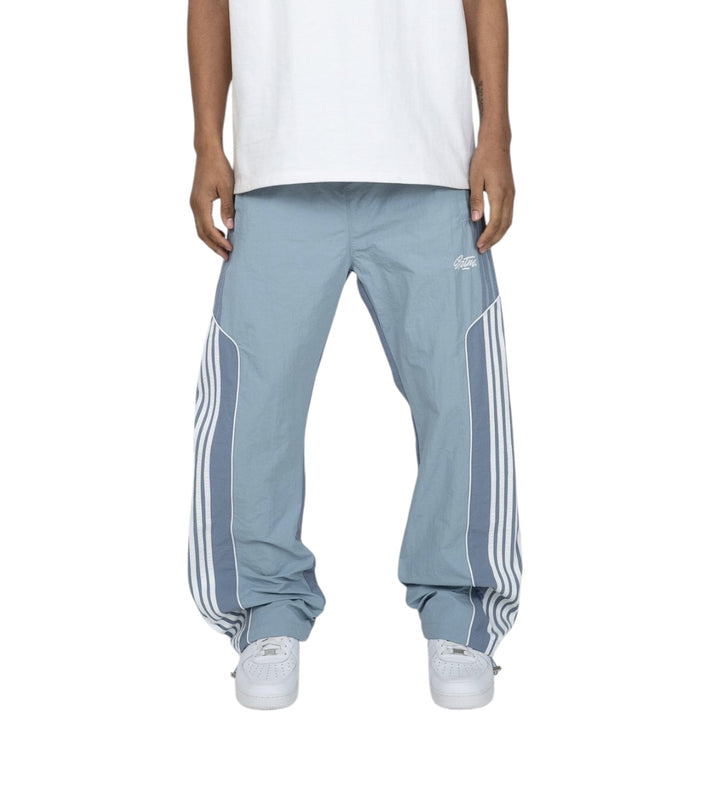 Offset Nylon Baggy Pants - Dusty Blue