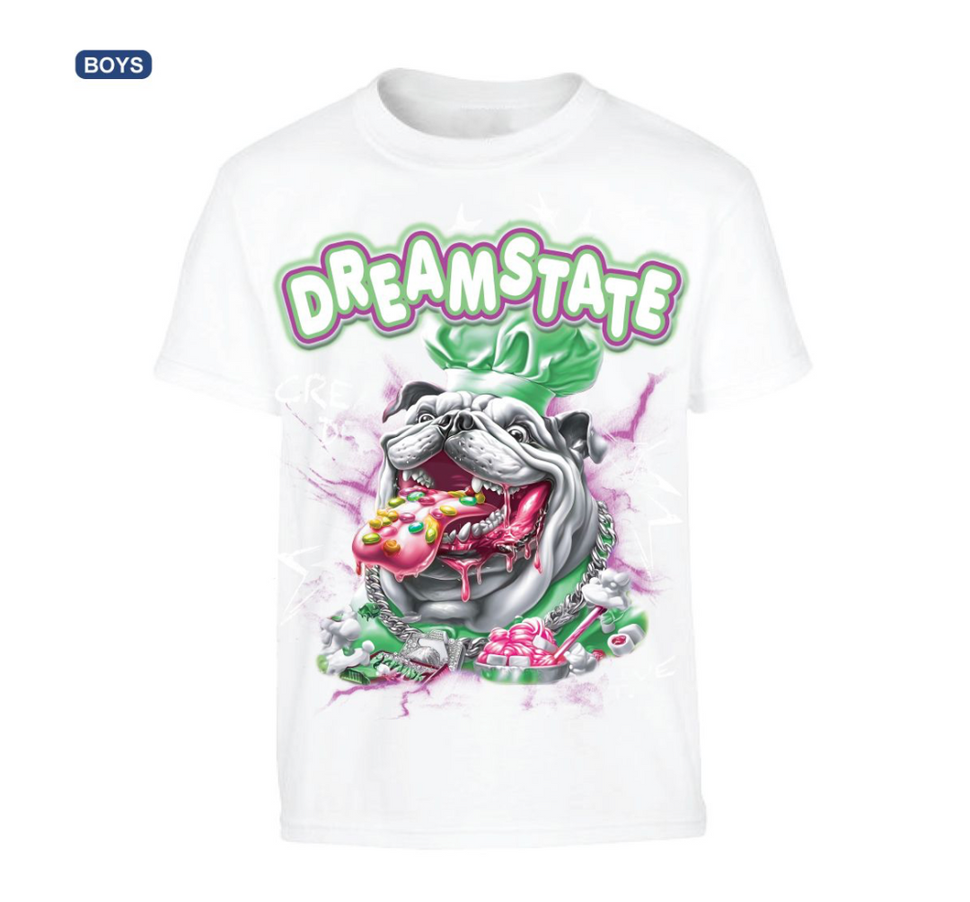 Kids Dream State Graphic Tee - White