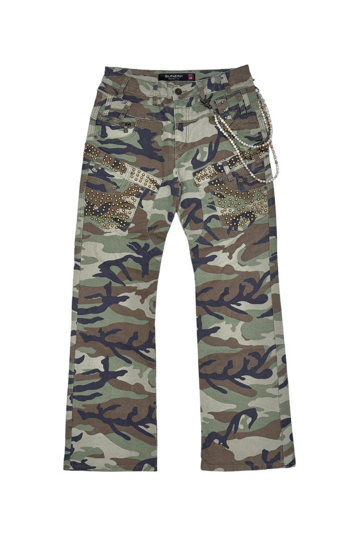 Gunzinii Baggy Denim Jeans - Camo