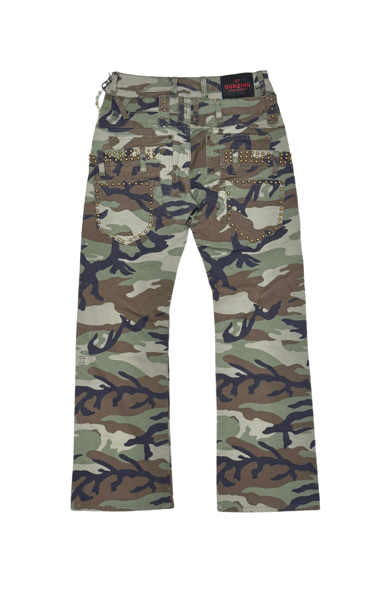 Gunzinii Baggy Denim Jeans - Camo