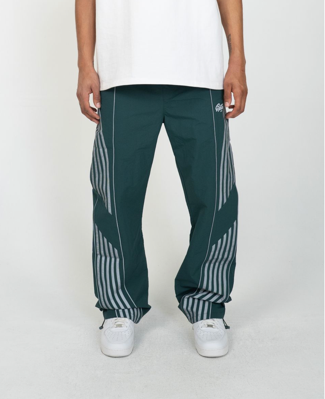 Nylon Baggy Roundy Pants - Forest Green