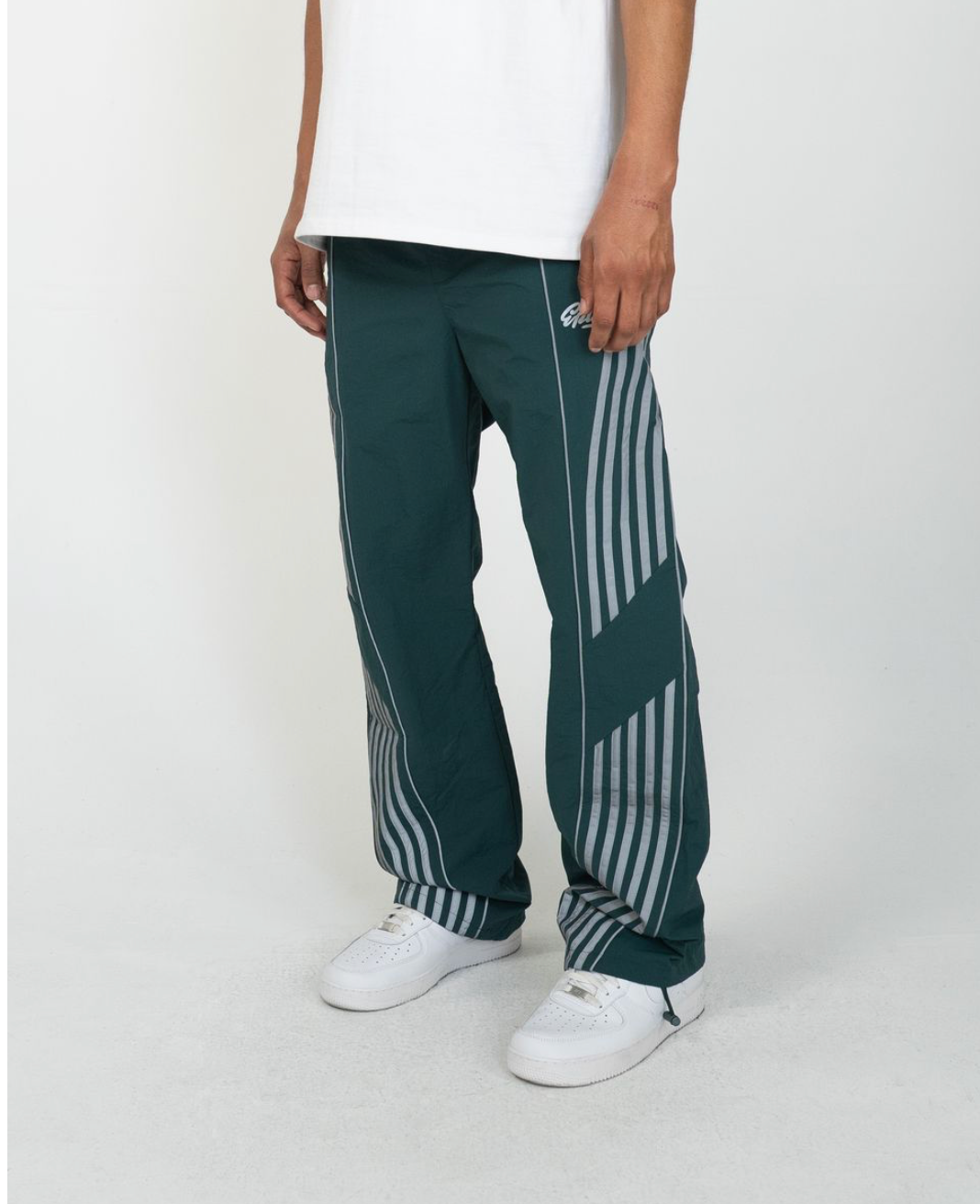 Nylon Baggy Roundy Pants - Forest Green