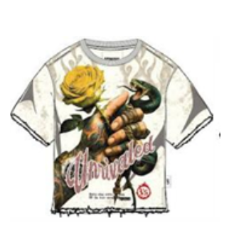 Rose Cropped Tee - White