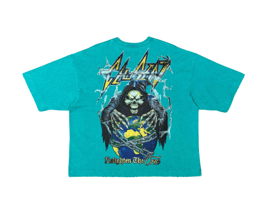 Enlighten One Cropped Tee - Aqua