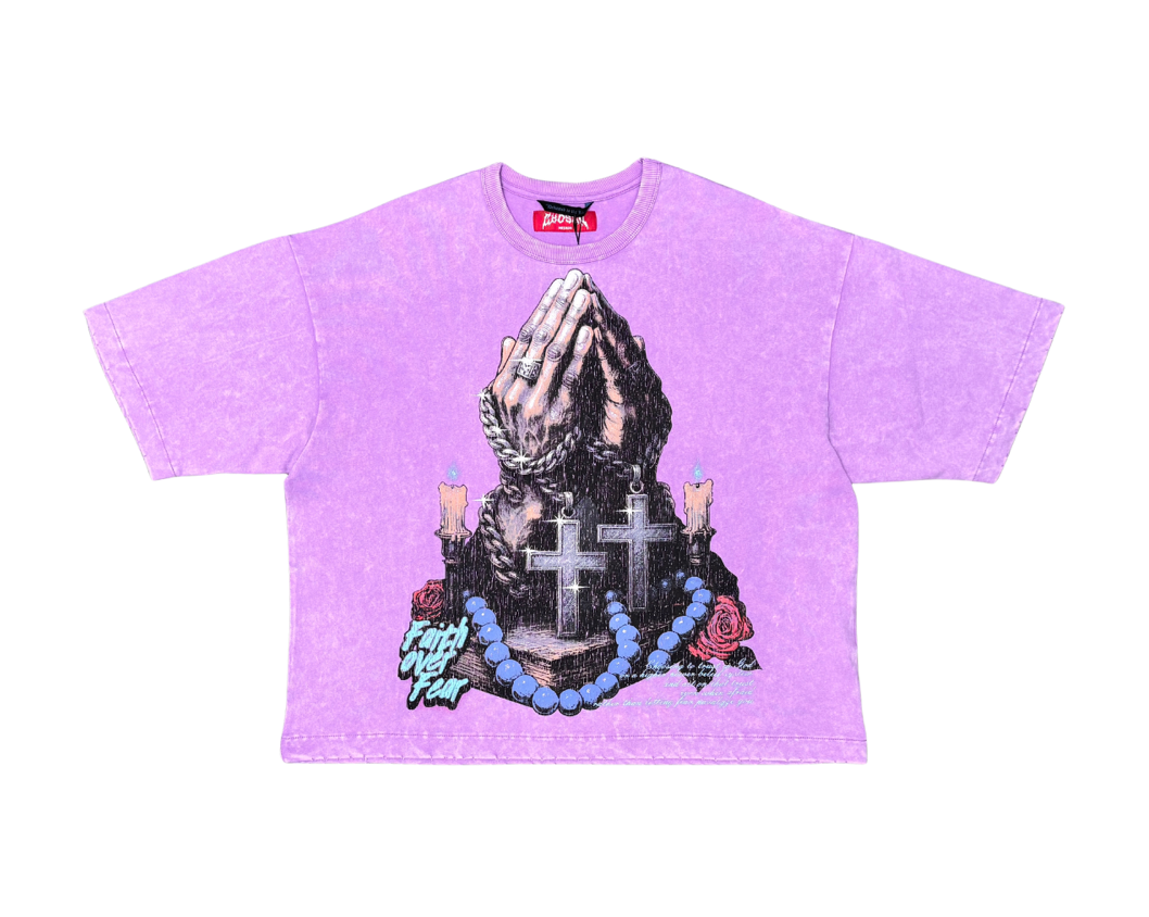 Hope Rises Cropped Tee - Purple