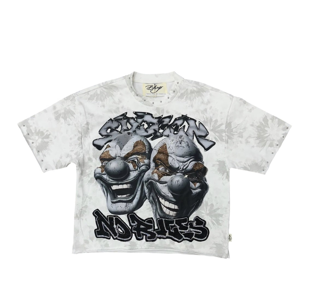 Sinner Club Cropped Tee - White