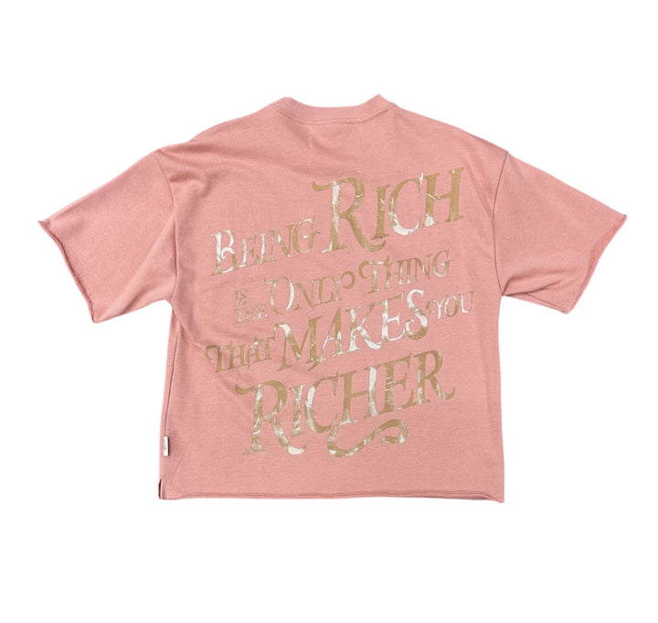 Richer Cropped Tee - Pink
