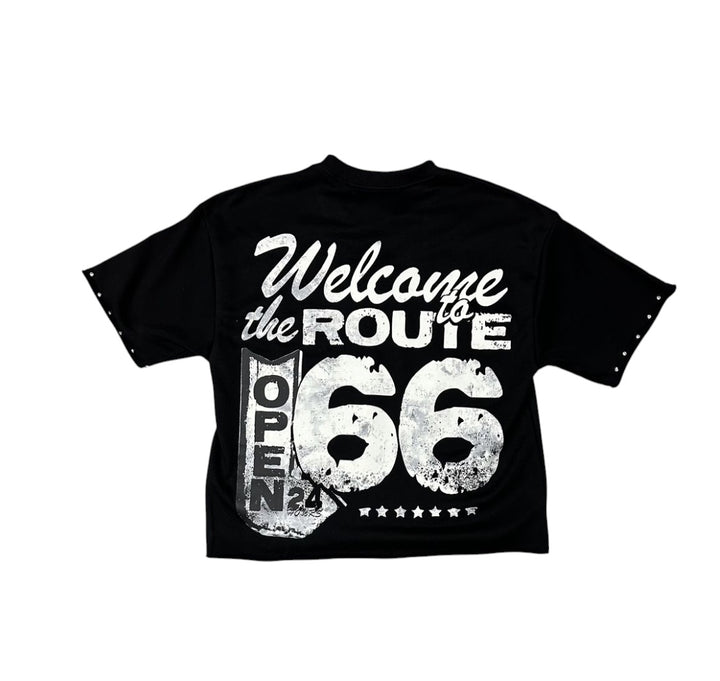 Faith Cropped Tee - Black