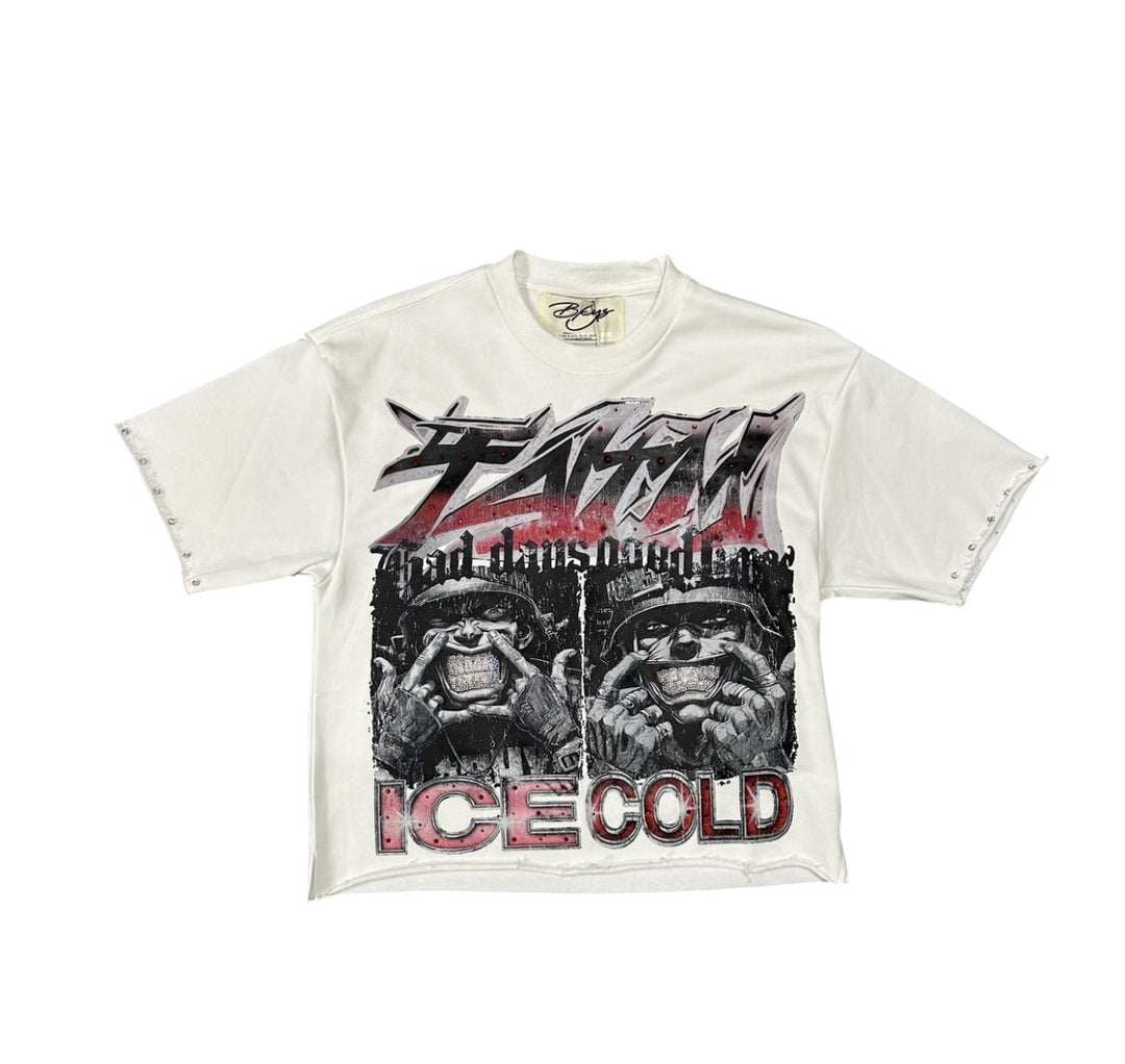 Faith Cropped Tee - White