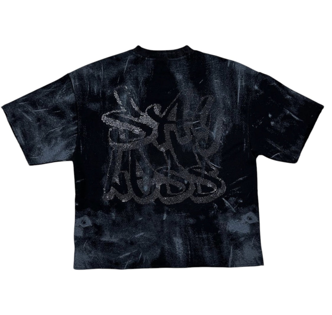 Say Less Cropped Tee - Black