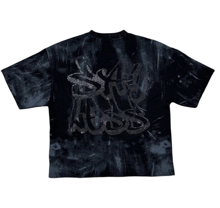 Say Less Cropped Tee - Black