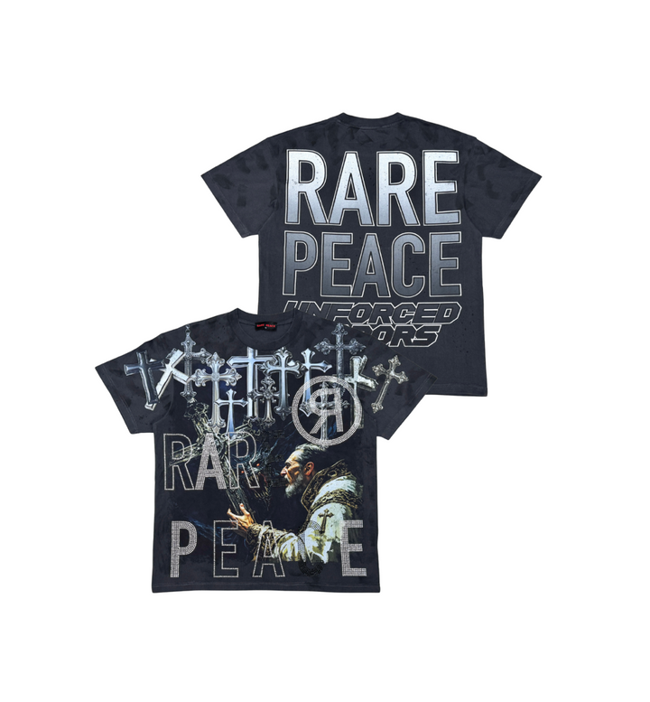 CROSS TEE W/ RHINESTONE DETAIL