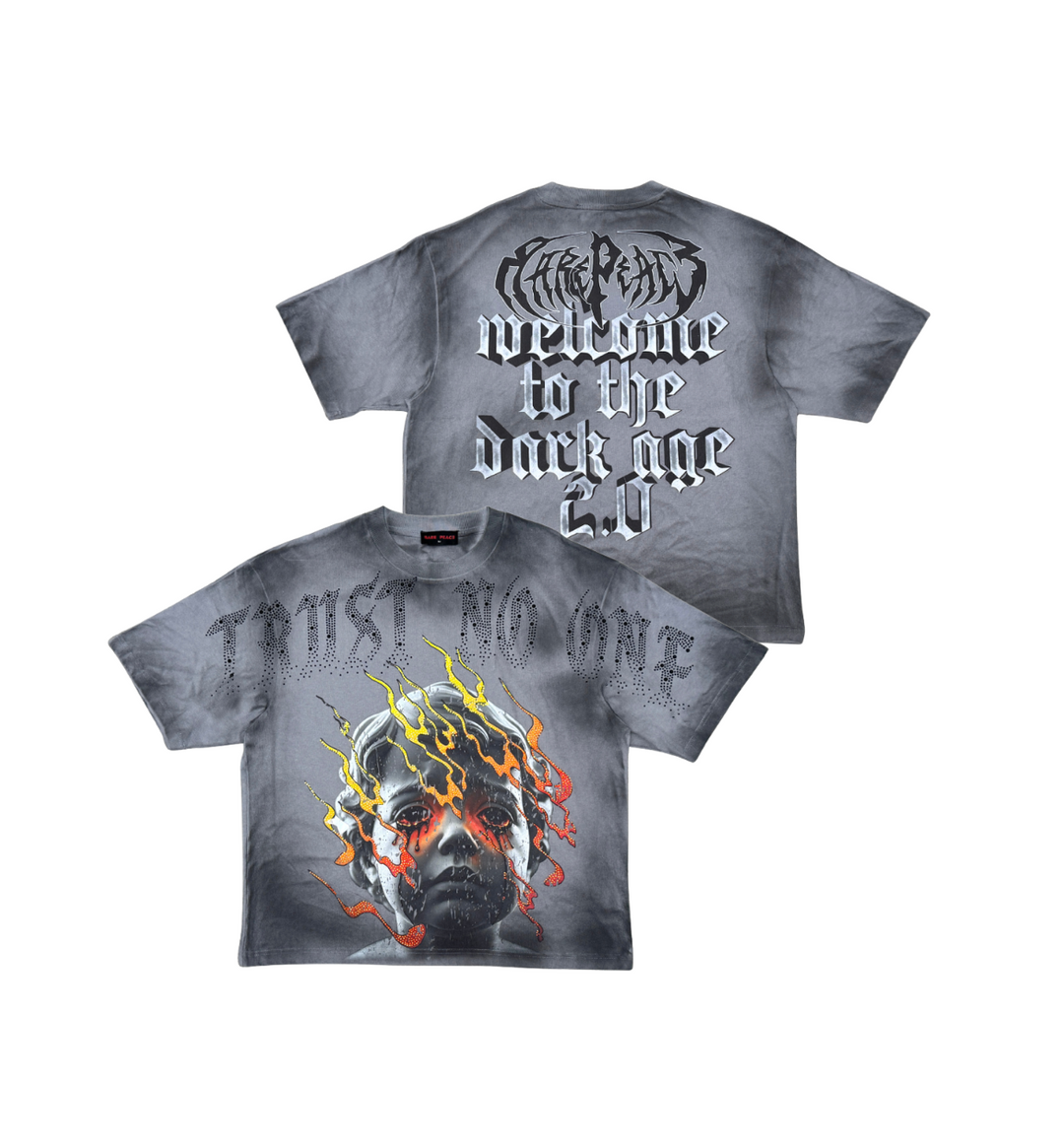TRUST NONE TEE W/ RHINESTONE DETAIL