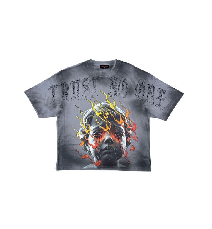 TRUST NONE TEE W/ RHINESTONE DETAIL