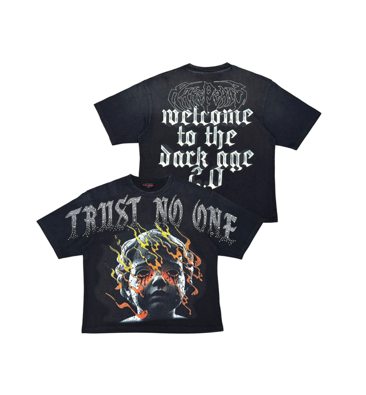 TRUST NONE TEE W/ RHINESTONE DETAIL