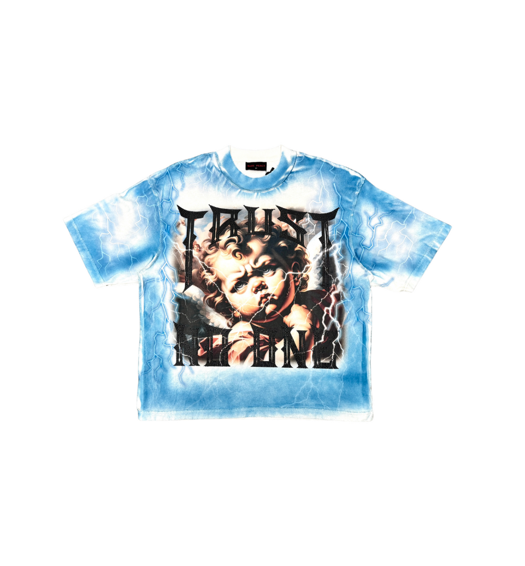 BABY ANGEL TEE W/ TONAL RHINESTONE DETAIL