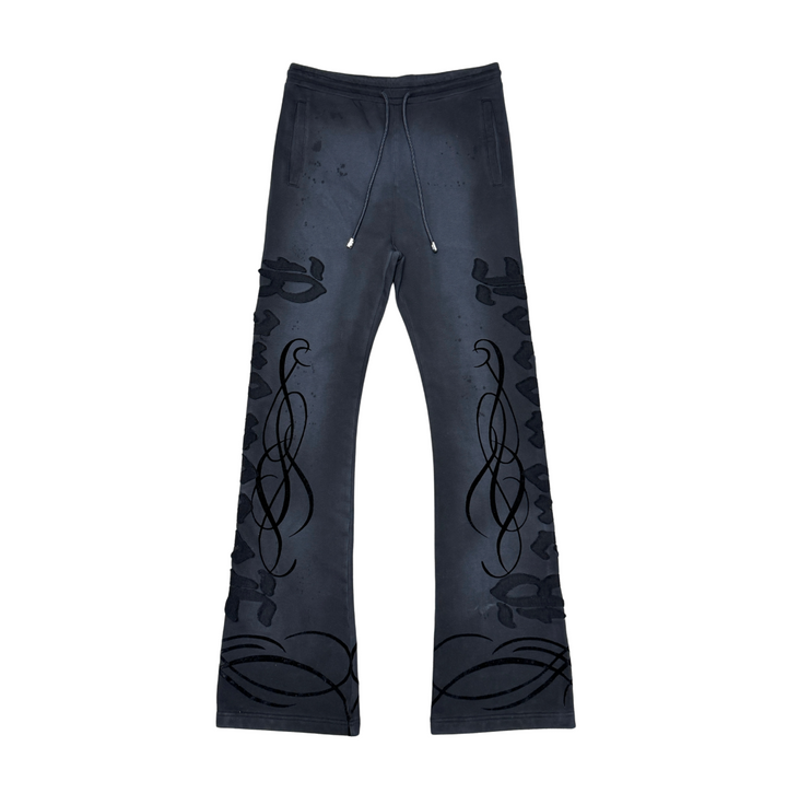 WASHED STACK JOGGER W/ CUT &amp; SEW DETAIL