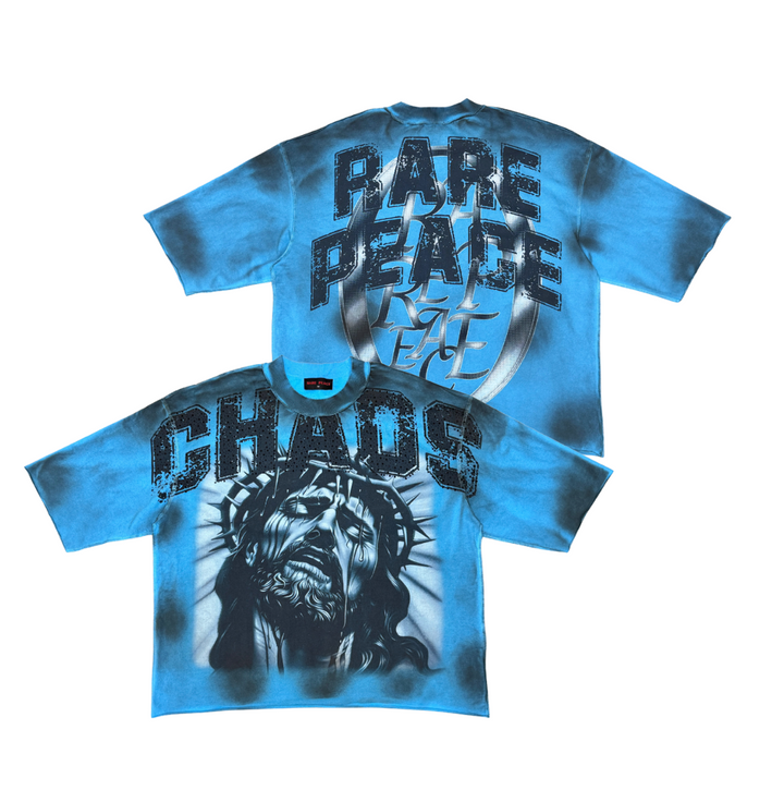 CHAOS WASHED TEE W/ RHINESTONE DETAIL