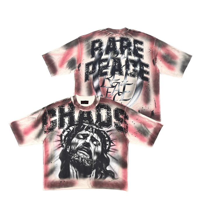 CHAOS WASHED TEE W/ RHINESTONE DETAIL