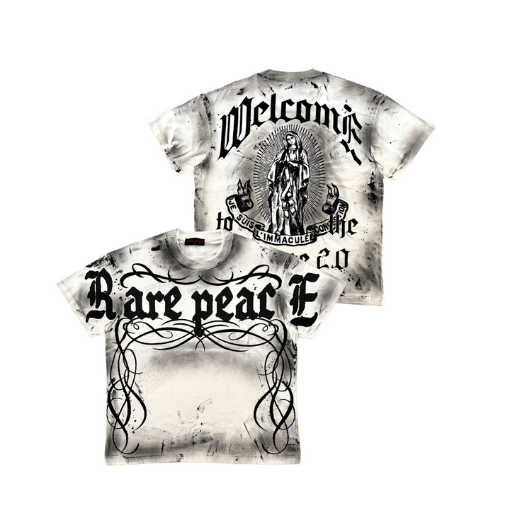 WASHED TEE W/ CUT &amp; SEW DETAIL