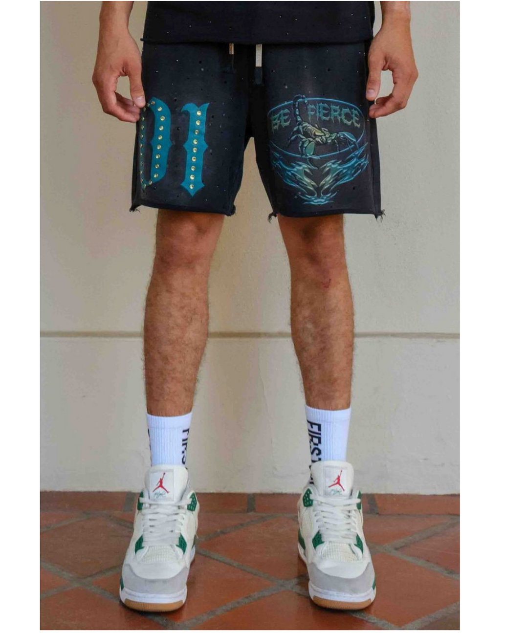 BE FIERCE TRIBAL SCORPION SHORTS