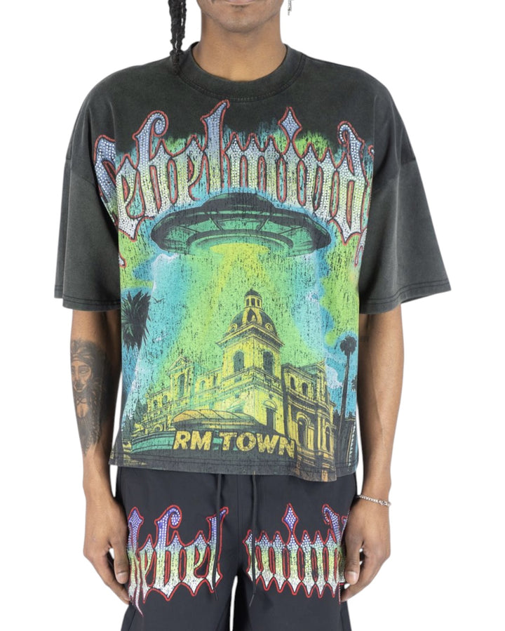 RM TOWN RHINESTONE TEE
