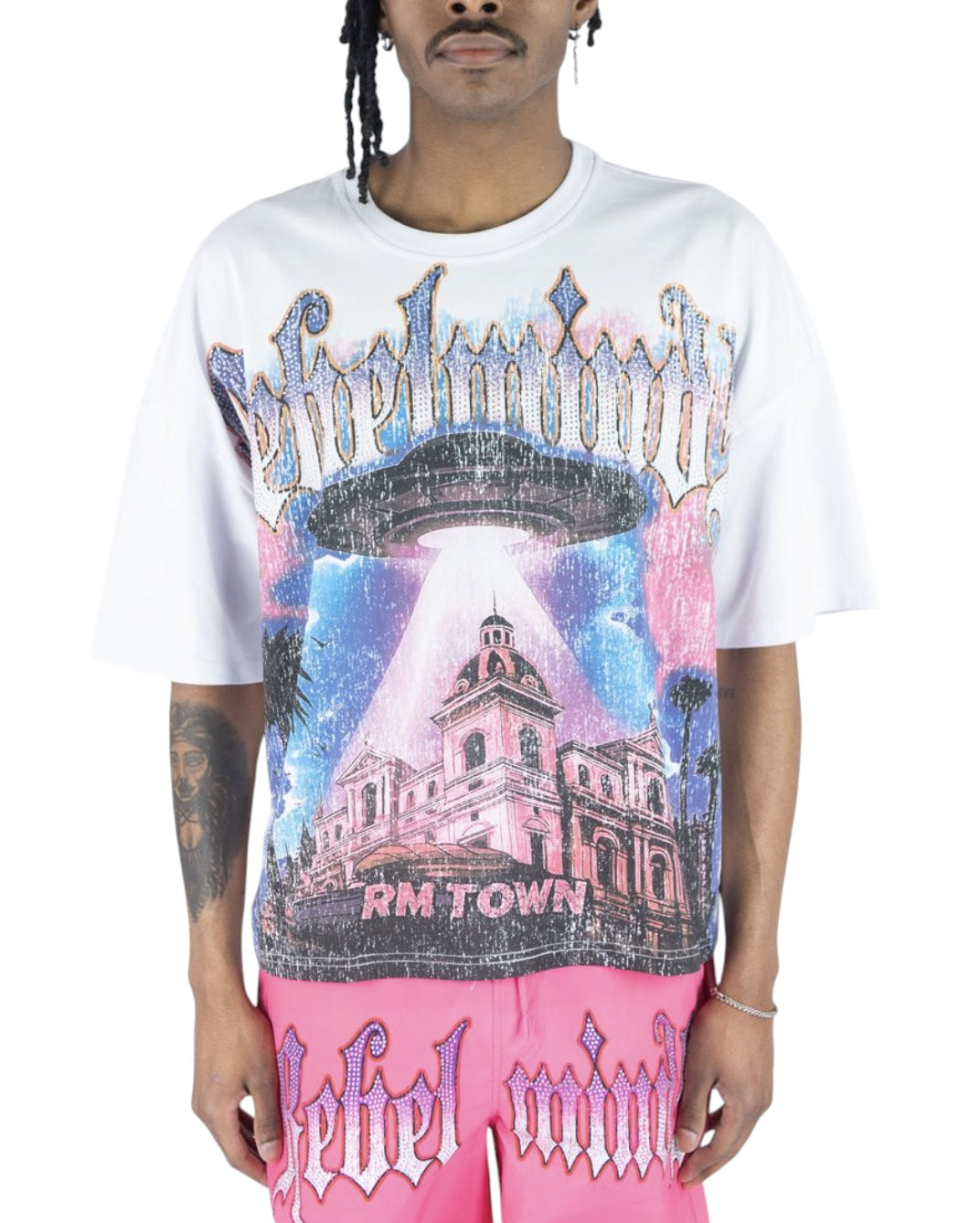 RM TOWN RHINESTONE TEE