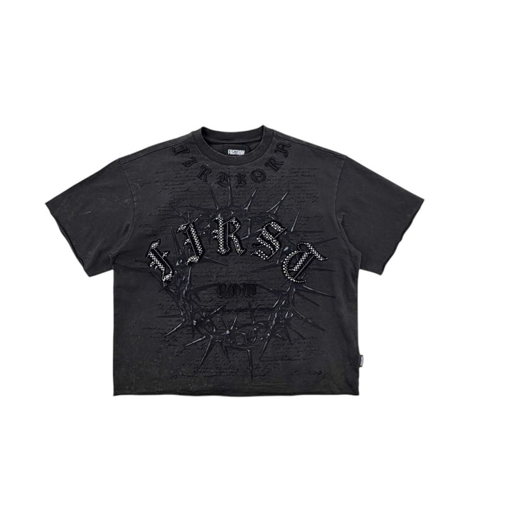 RIDE HARD IRON MONUMENT CROP TEE