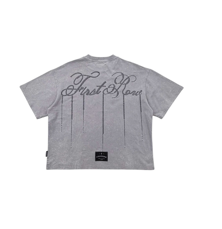 SHADOW WORSHIP SILVER REQUIEM CROP TEE