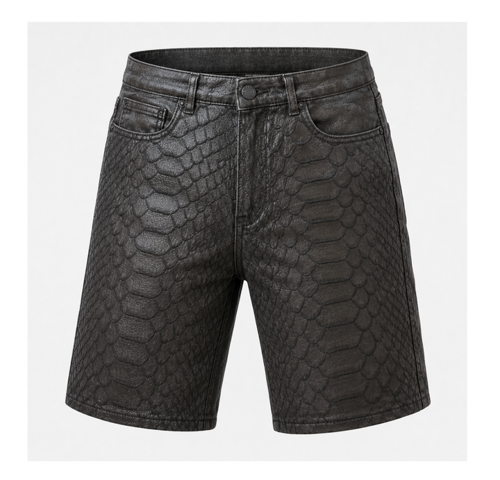 Croc Denim Shorts