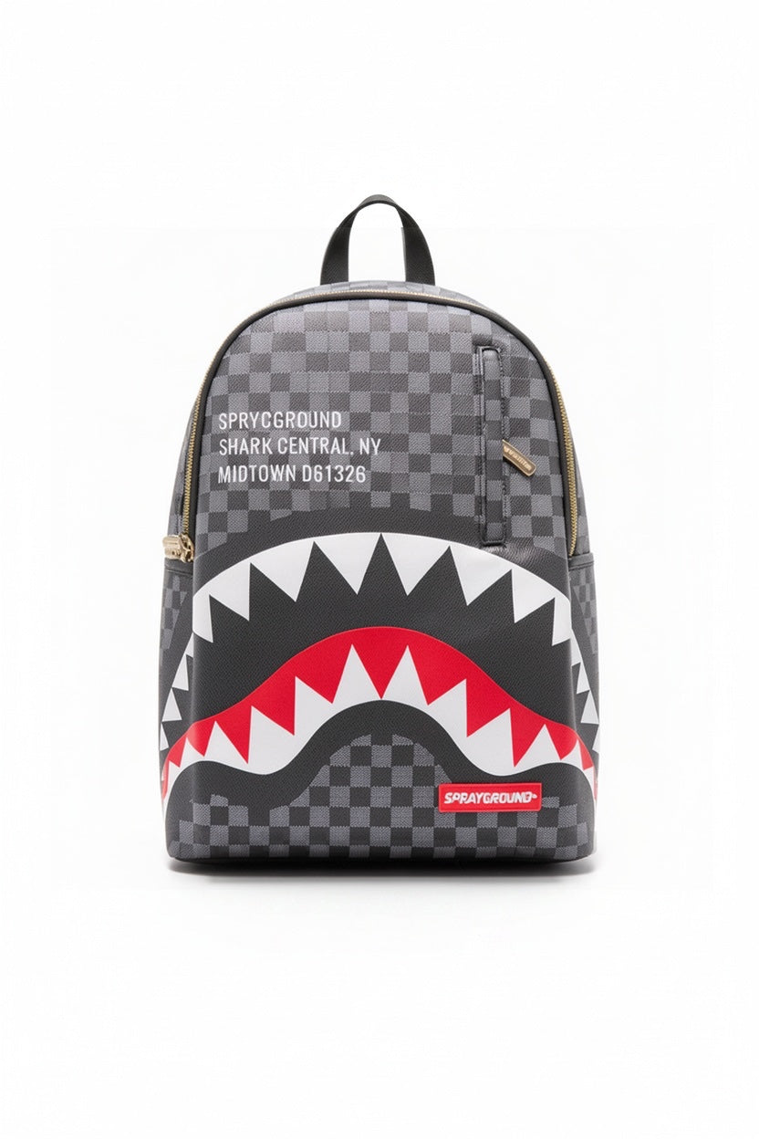 Sprayground Checkered Double Shark Backpack