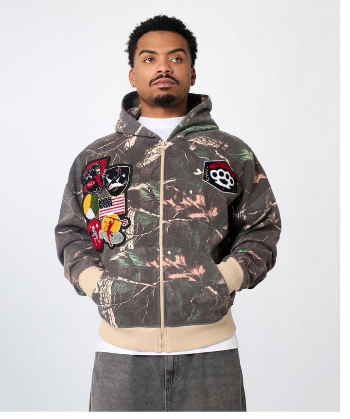 PATCHES REAL TREE CAMO FULL ZIP HOODIE